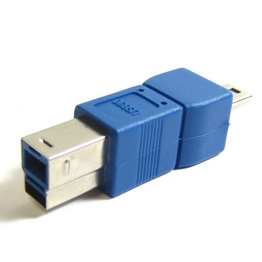 Adaptador USB 3.0 a USB 2.0 (B Mascle a MiniUSB 5 Pins B Mascle)