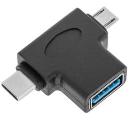 Adaptador USB 3.0 en forma de T a Micro-USB i USB tipus C