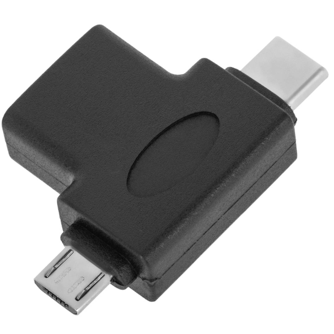 Adattatore da USB 3.0 a T a Micro-USB e USB di tipo C