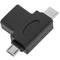 Adattatore da USB 3.0 a T a Micro-USB e USB di tipo C