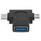 Adattatore da USB 3.0 a T a Micro-USB e USB di tipo C