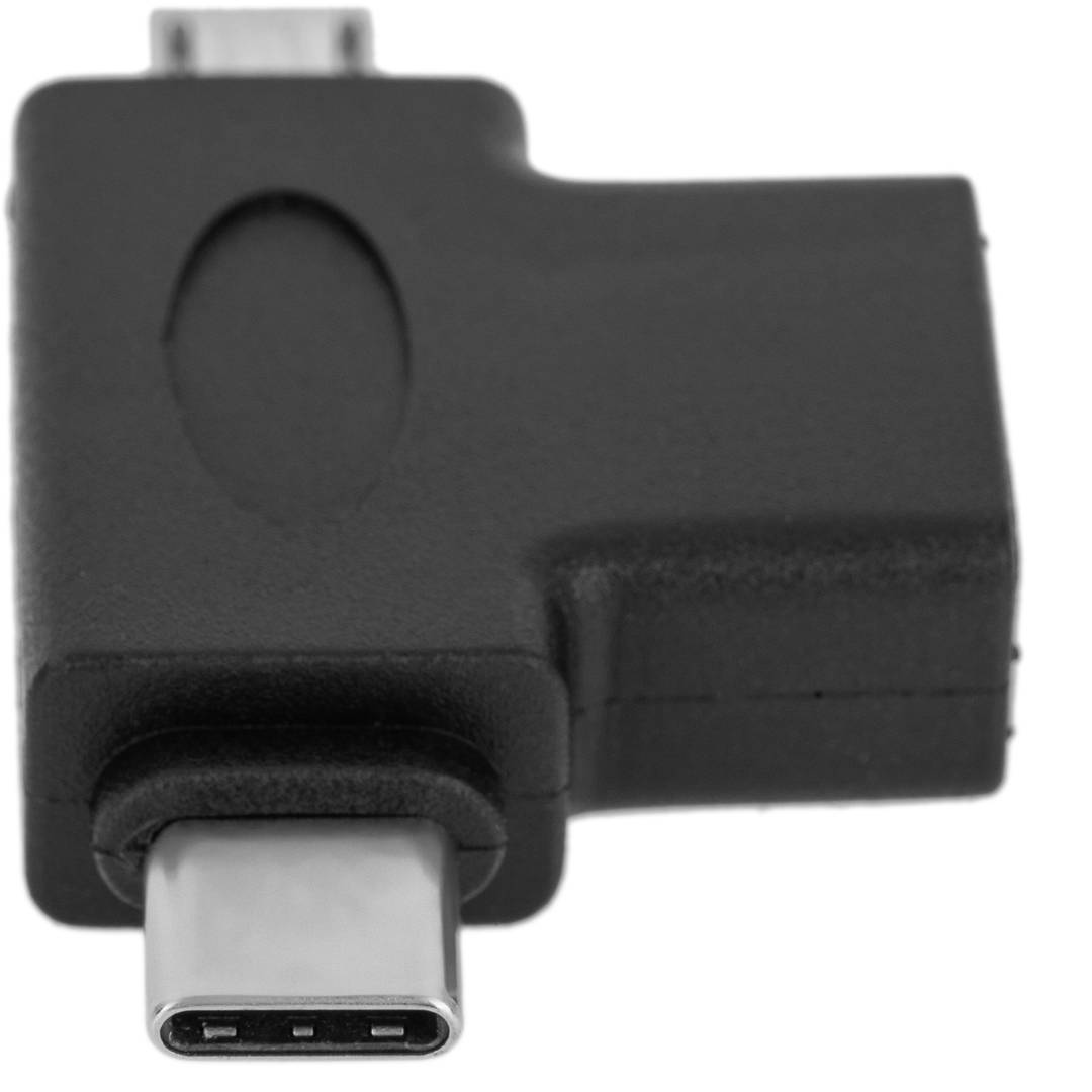 Adaptateur USB 3.0 en forme de T vers MicroUSB et USB TypeC Cablematic Adaptateur USB 3.0 en forme de T vers MicroUSB et USB TypeC Cablematic