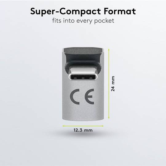 Adaptador USB 3.0 angulado (C Fêmea angulada para C Macho)