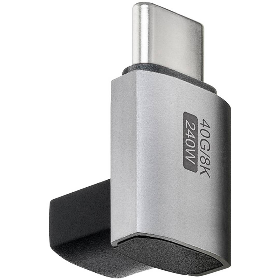 Pionowy kątowy adapter 90º USB-C 3.0 (C męski na C żeński)
