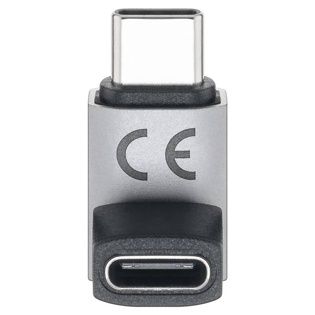 Pionowy kątowy adapter 90º USB-C 3.0 (C męski na C żeński)