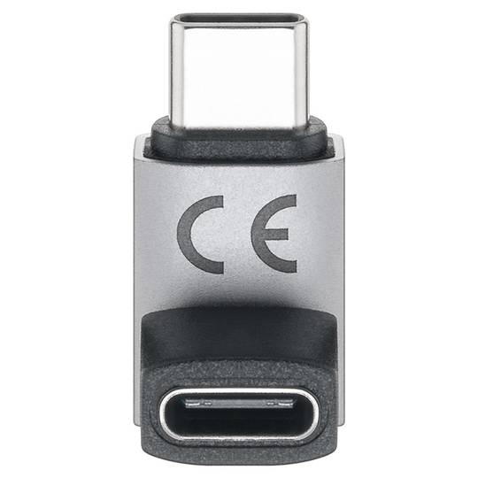 Pionowy kątowy adapter 90º USB-C 3.0 (C męski na C żeński)