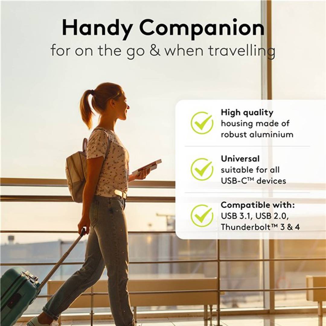 Horizontale haakse USB-C 3.0 adapter 90º (C mannelijke naar C vrouwelijke)