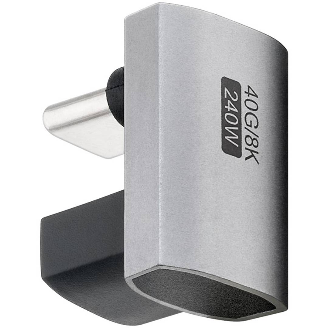 Adaptador corbat 180º USB-C 3.0 (C mascle a C femella)
