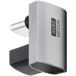 Adaptador corbat 180º USB-C 3.0 (C mascle a C femella)