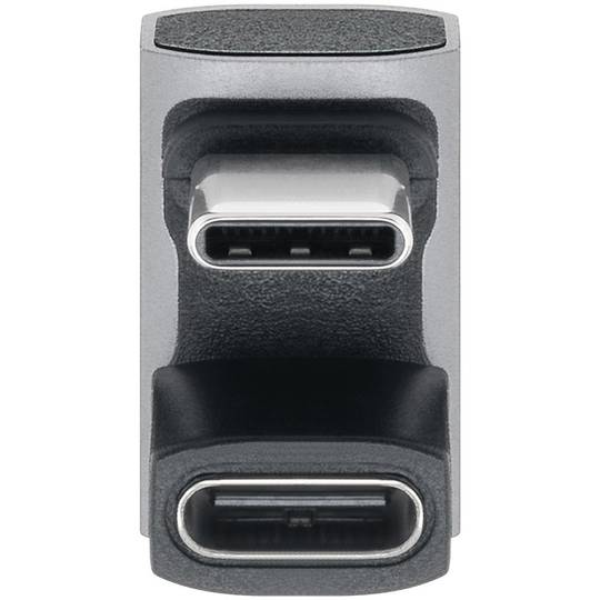 Adaptador corbat 180º USB-C 3.0 (C mascle a C femella)