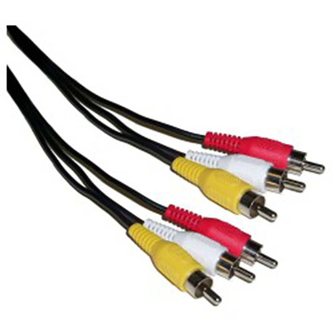 Cable Audio+Video Stereo 15m (3xRCA-M/M) - Cablematic