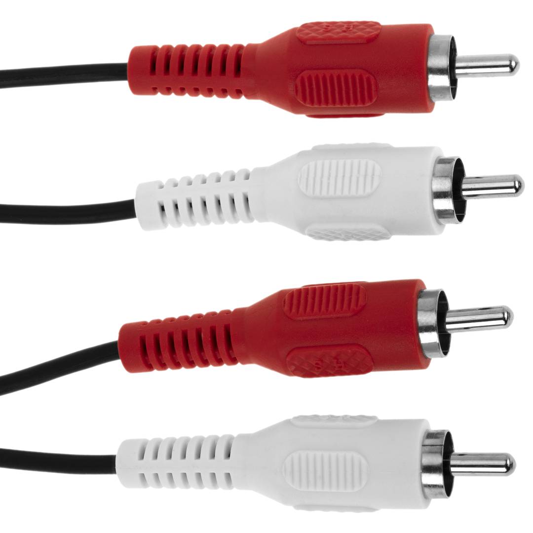2m Cabo de áudio estéreo (2xRCA-M/M)