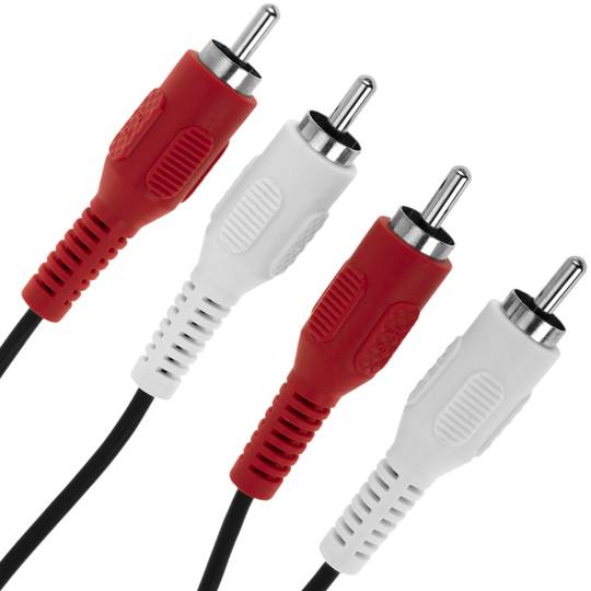 2m Cabo de áudio estéreo (2xRCA-M/M)