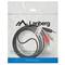 Cable estéreo de 1.5 m de Lanberg con un conector macho Jack 3.5 mm a dos conectores macho RCA