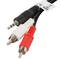 Lanberg 2 m Stereokabel mit einem 3,5 mm Klinkenstecker auf zwei Cinch-Stecker