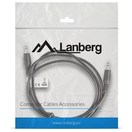Cable estèreo de 1.2 m de Lanberg amb un connector mascle Jack 3.5 mm a connector mascle Jack 3.5 mm