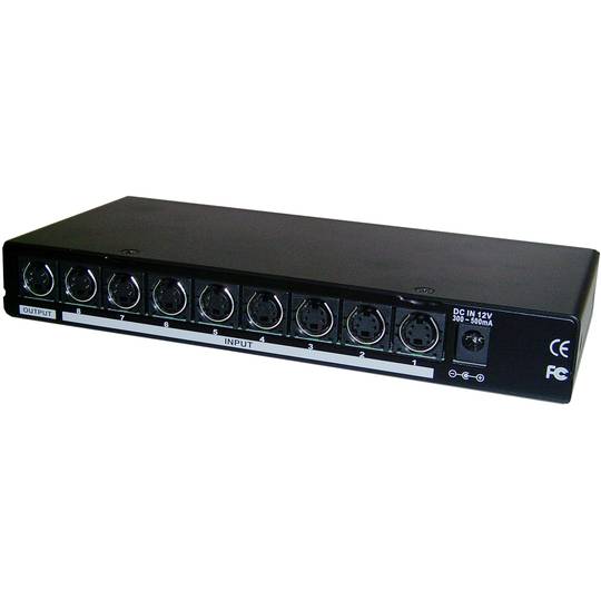 S-Video-Distributor (8xMiniDIN4 > 1xMiniDIN4)