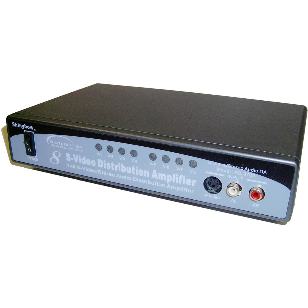 Distributor S-Video/Audio (1xMiniDIN4/RCA > 8xMiniDIN4/RCA)