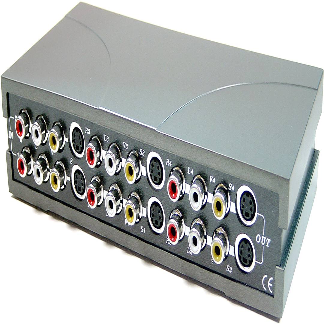 Distributor S-Vídeo/Audio (2xMiniDIN4/RCA > 4xMiniDIN4/RCA)