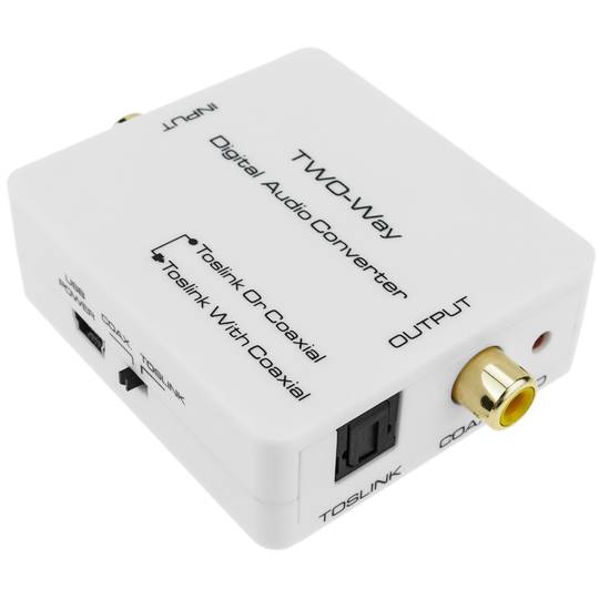 Converter e ripetitore digitale audio (TosLink <-> coassiale)