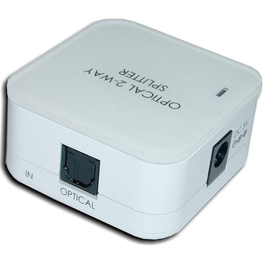 Digitale audiomultiplicator (1 x Toslink naar 2 x Toslink)