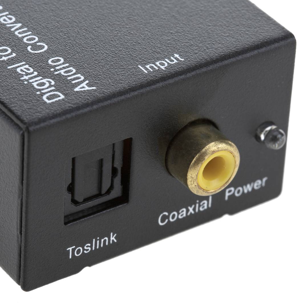 Optical Coaxial Toshiba Link Digital to Analog Audio Converter Adapter RCA  L/R