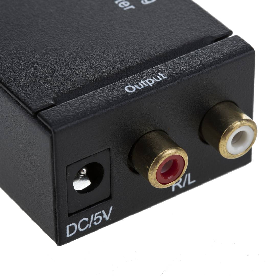 Conversor de audio analógico a digital con 2xRCA a toslink y coaxial -  Cablematic
