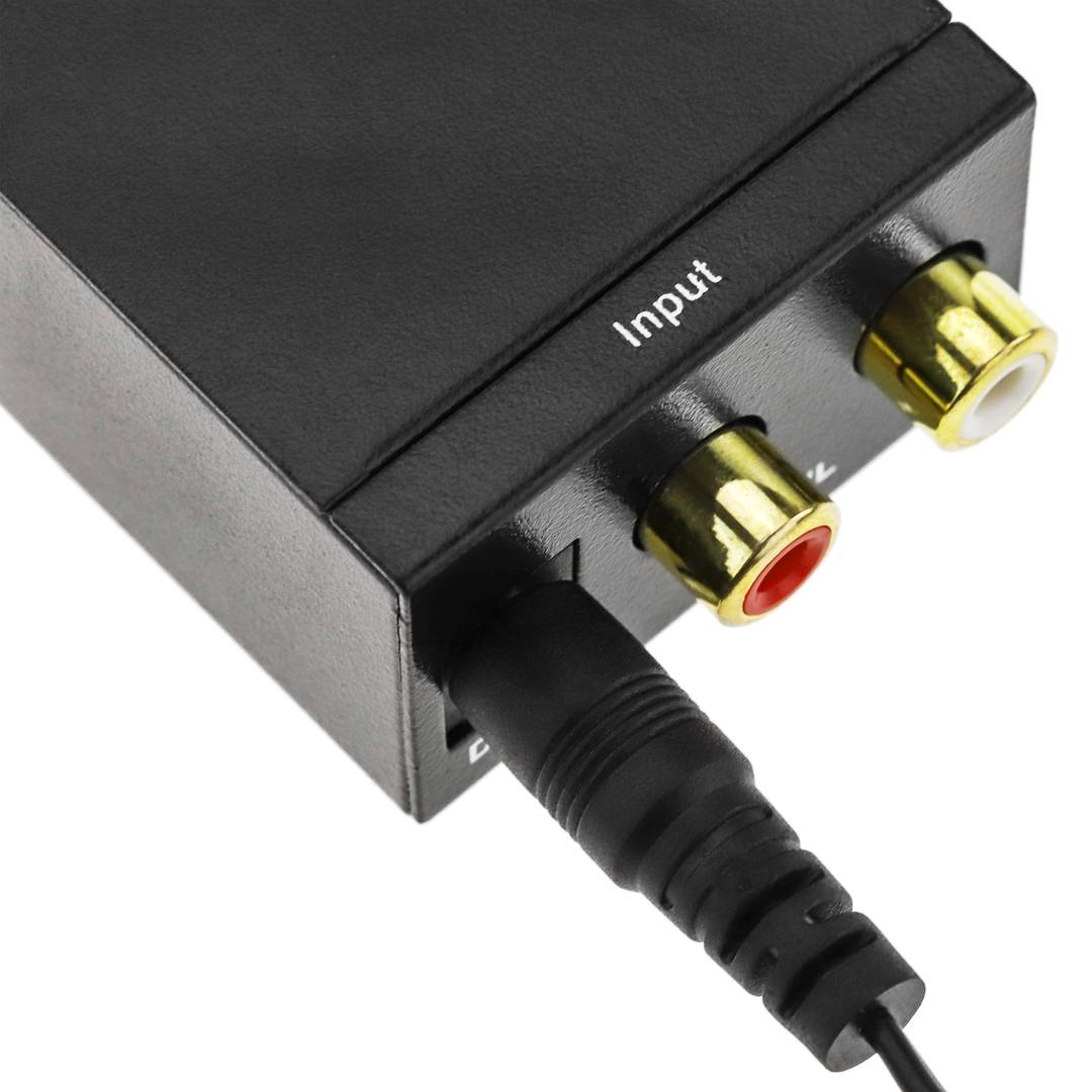 Convertisseur audio analogique-numérique avec 2xRCA pour toslink et coaxial  - Cablematic