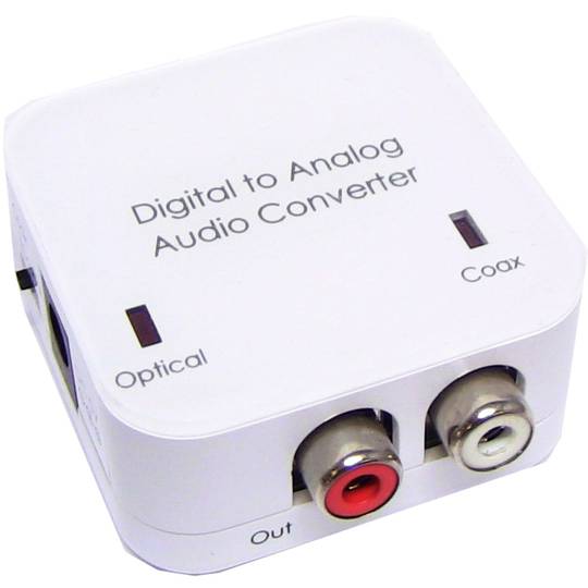Digital audio converter 192 kHz analog toslink and coaxial - Cablematic