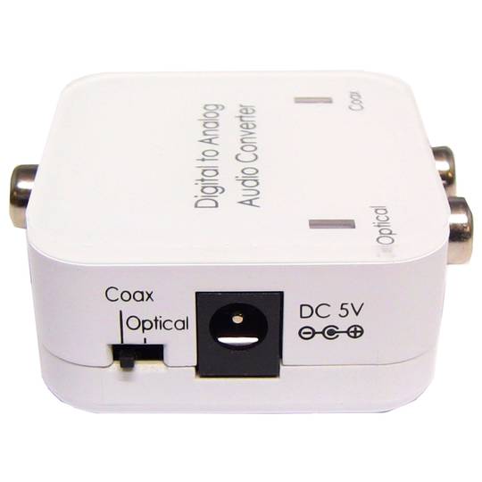 Digital audio converter 192 kHz analog toslink and coaxial