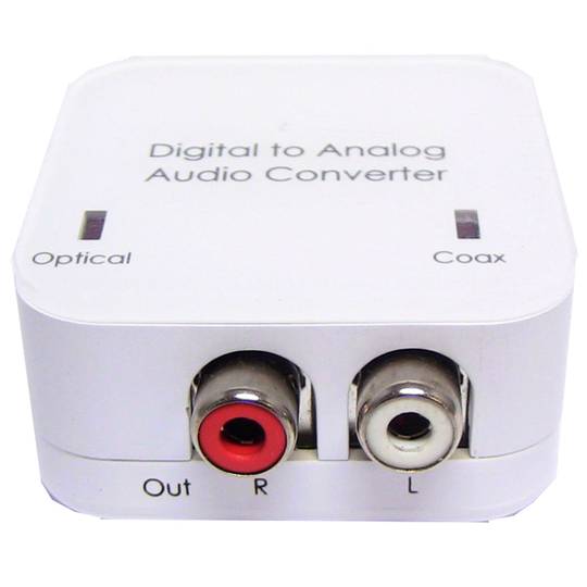 Digital audio converter 192 kHz analog toslink and coaxial