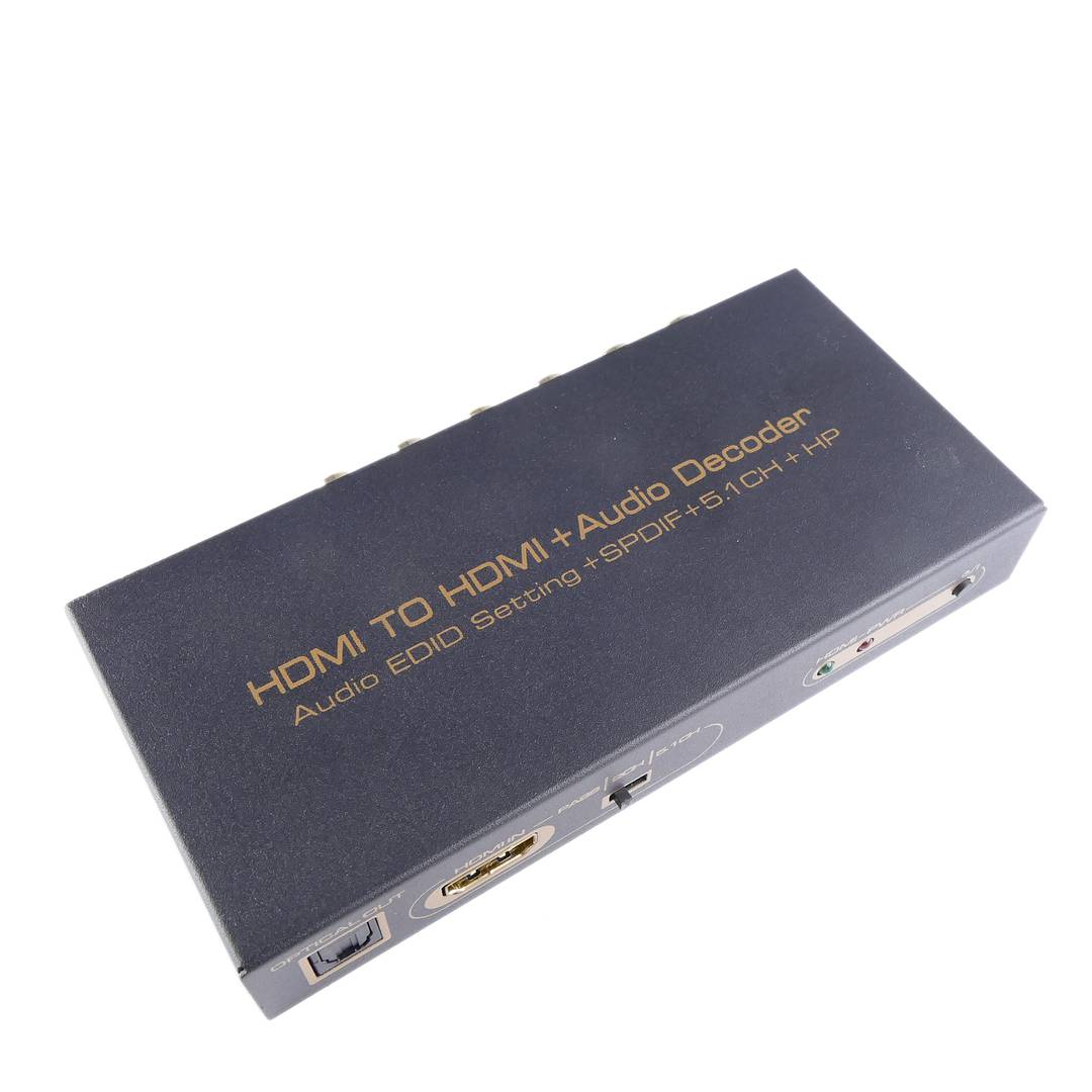 Dekoder audio HDMI EDID z 5.1-kanałowym 2-kanałowym SPDIF optycznym i przestrzennym