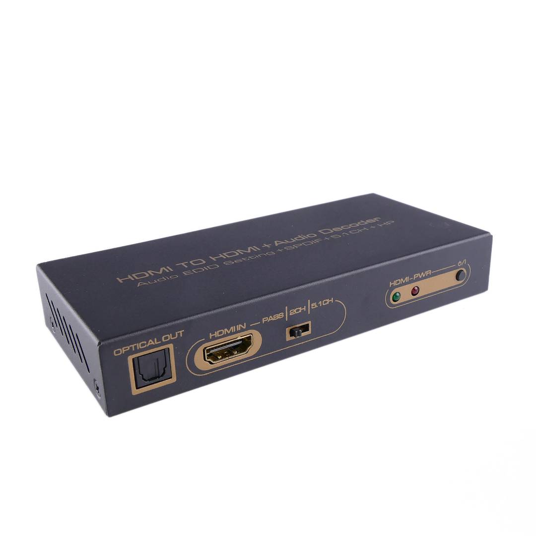 Dekoder audio HDMI EDID z 5.1-kanałowym 2-kanałowym SPDIF optycznym i przestrzennym