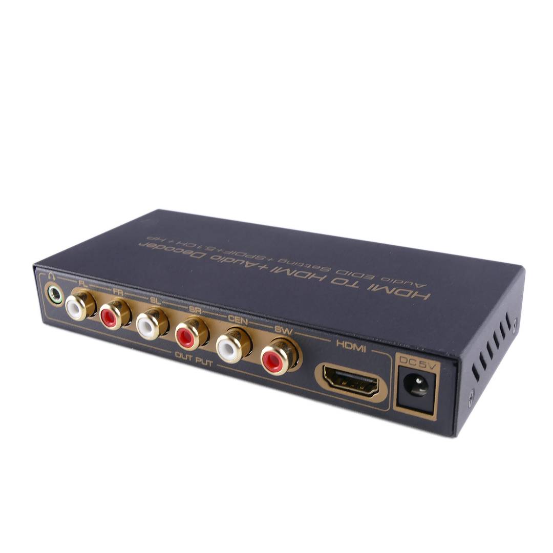 Dekoder audio HDMI EDID z 5.1-kanałowym 2-kanałowym SPDIF optycznym i przestrzennym