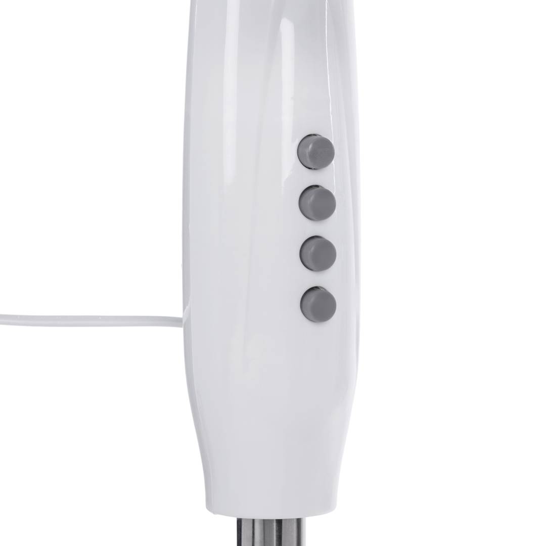 Oscillating standing fan, height adjustable, 3 speeds, 40 cm diameter, 45 W, white