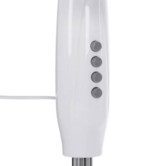 Oscillating standing fan, height adjustable, 3 speeds, 40 cm diameter, 45 W, white