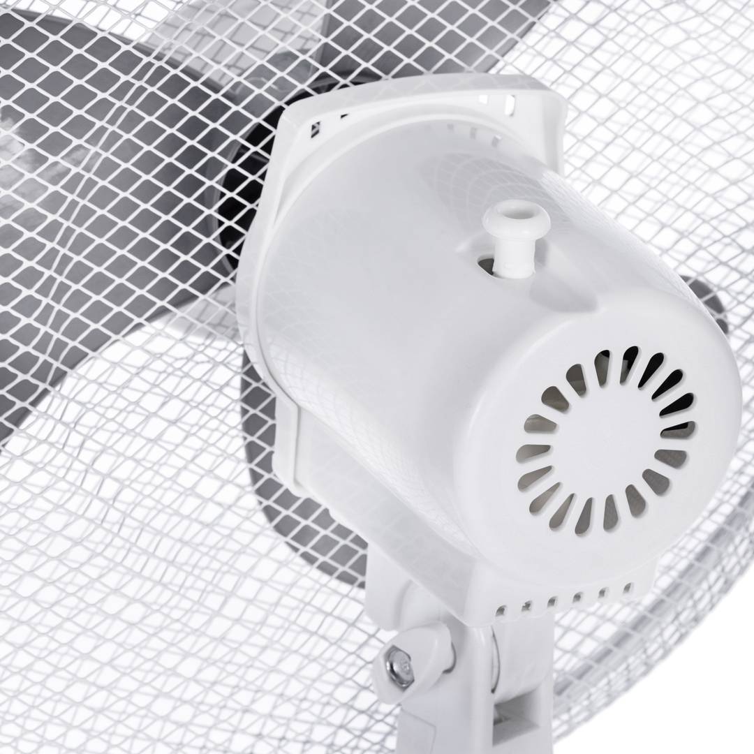 Oscillating standing fan, height adjustable, 3 speeds, 40 cm diameter, 45 W, white