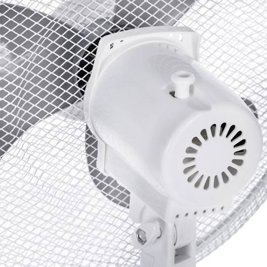 Oscillating standing fan, height adjustable, 3 speeds, 40 cm diameter, 45 W, white