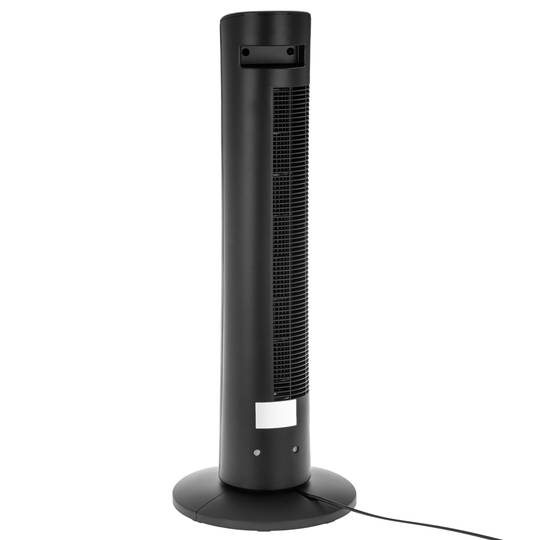 Ventilateur tour oscillant avec télécommande programmable 3 vitesses 78 cm 60W coloris noir