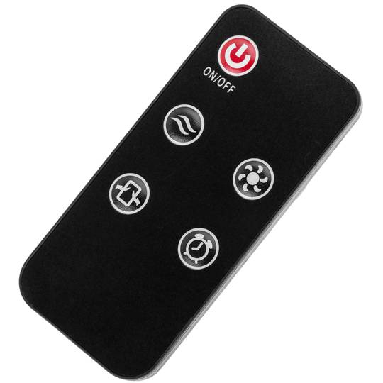 Ventilateur tour oscillant avec télécommande programmable 3 vitesses 78 cm 60W coloris noir