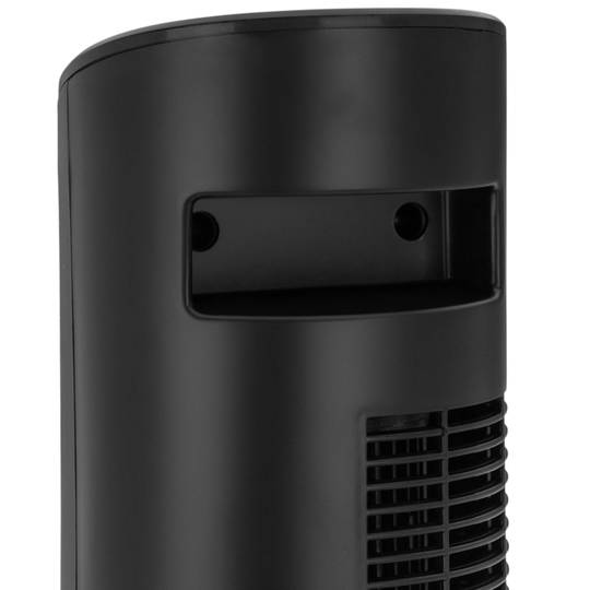 Ventilateur tour oscillant avec télécommande programmable 3 vitesses 78 cm 60W coloris noir