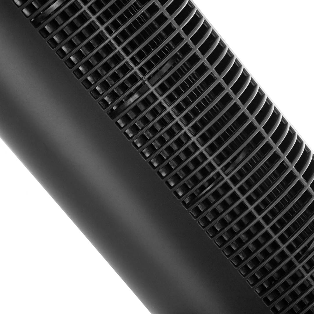 Ventilateur tour oscillant avec télécommande programmable 3 vitesses 78 cm 60W coloris noir