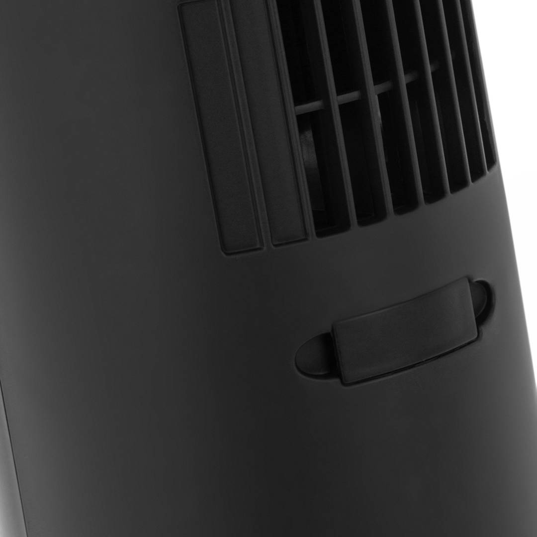 Ventilateur tour oscillant avec télécommande programmable 3 vitesses 78 cm 60W coloris noir