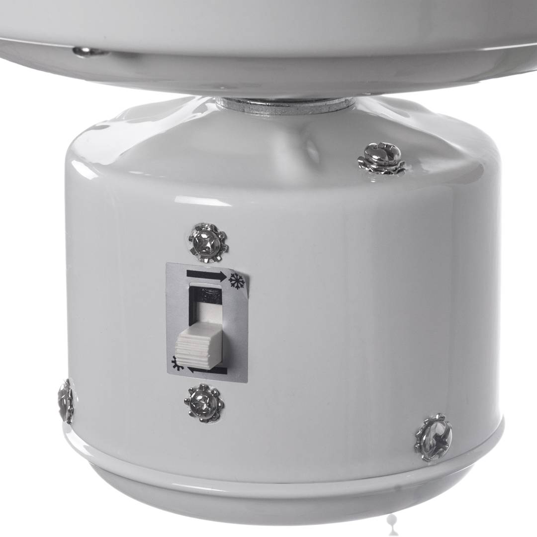 Reversible white/wood ceiling fan with 3-speed control 50 W with winter and summer function