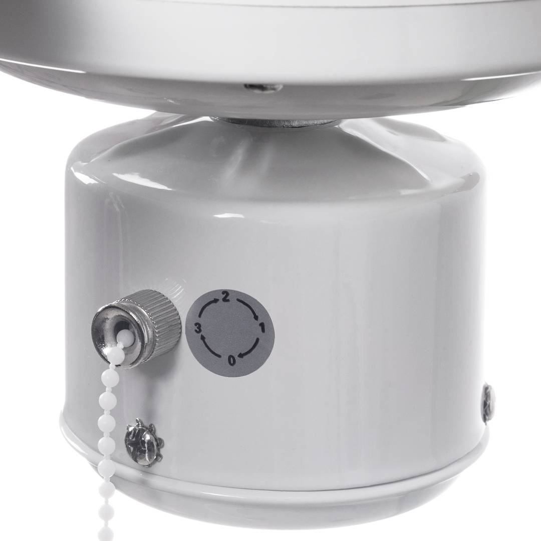 Reversible white/wood ceiling fan with 3-speed control 50 W with winter and summer function