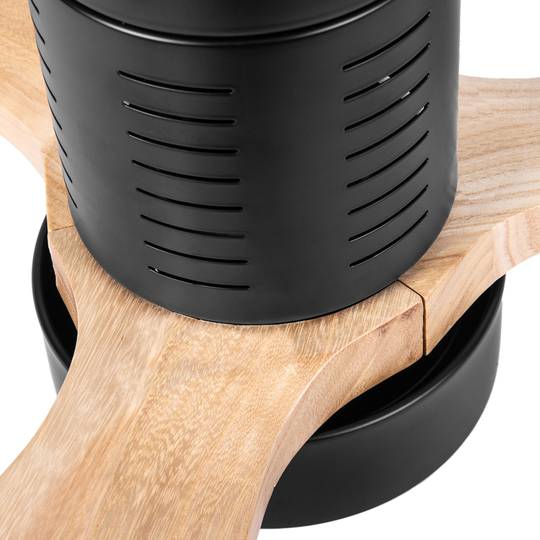 Ventilador de teto com pás claras e cor de madeira com controle remoto e Wi-Fi, modo verão/inverno, 6 velocidades programáveis 30W 132 cm
