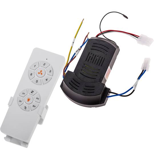 Ventilador de teto com pás claras e cor de madeira com controle remoto e Wi-Fi, modo verão/inverno, 6 velocidades programáveis 30W 132 cm