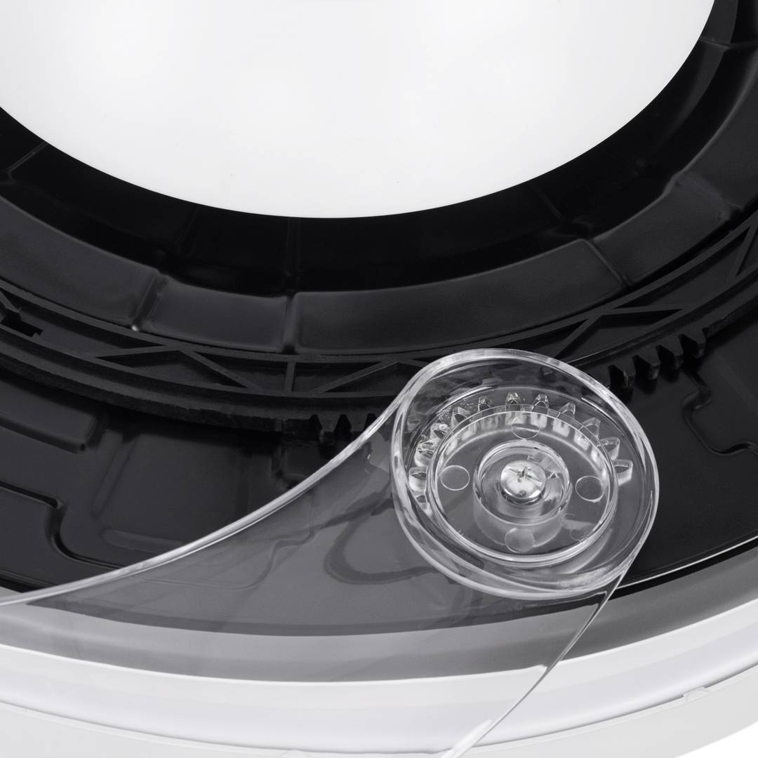 Ventilador de teto com controle remoto de lâminas retráteis, luz LED 6 velocidades modo verão/inverno, 35W 107cm cor branca