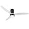 Ceiling fan with light and white blades with control, summer/winter mode, 6 programmable speeds 30W 132 cm