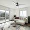 Ceiling fan with light and white blades with control, summer/winter mode, 6 programmable speeds 30W 132 cm